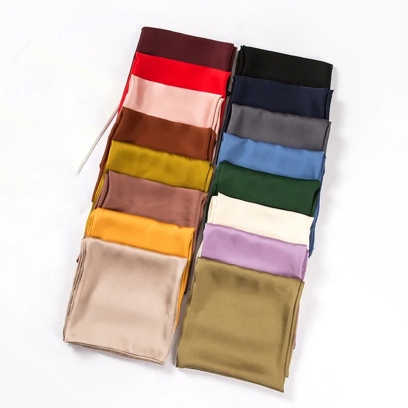 Satin Scarf Women 70cm Solid C - огляд і ціна Scarf Silk Square