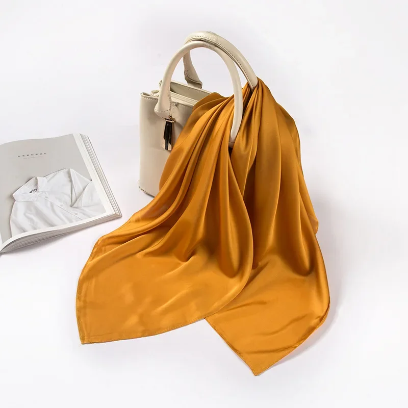 Satin Scarf Women 70cm Solid C - огляд і ціна Scarf Silk Square