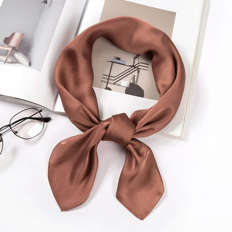 Satin Scarf Women 70cm Solid C - огляд і ціна Scarf Silk Square